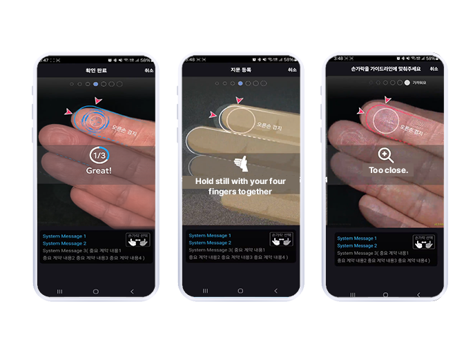 Voice-guided fingerprint capture screen