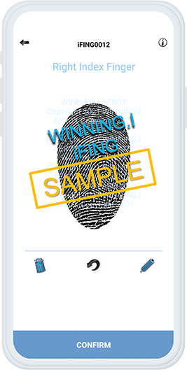 Touchless Fingerprint Scanner App Right Hand Index Finger Scan Result Screen